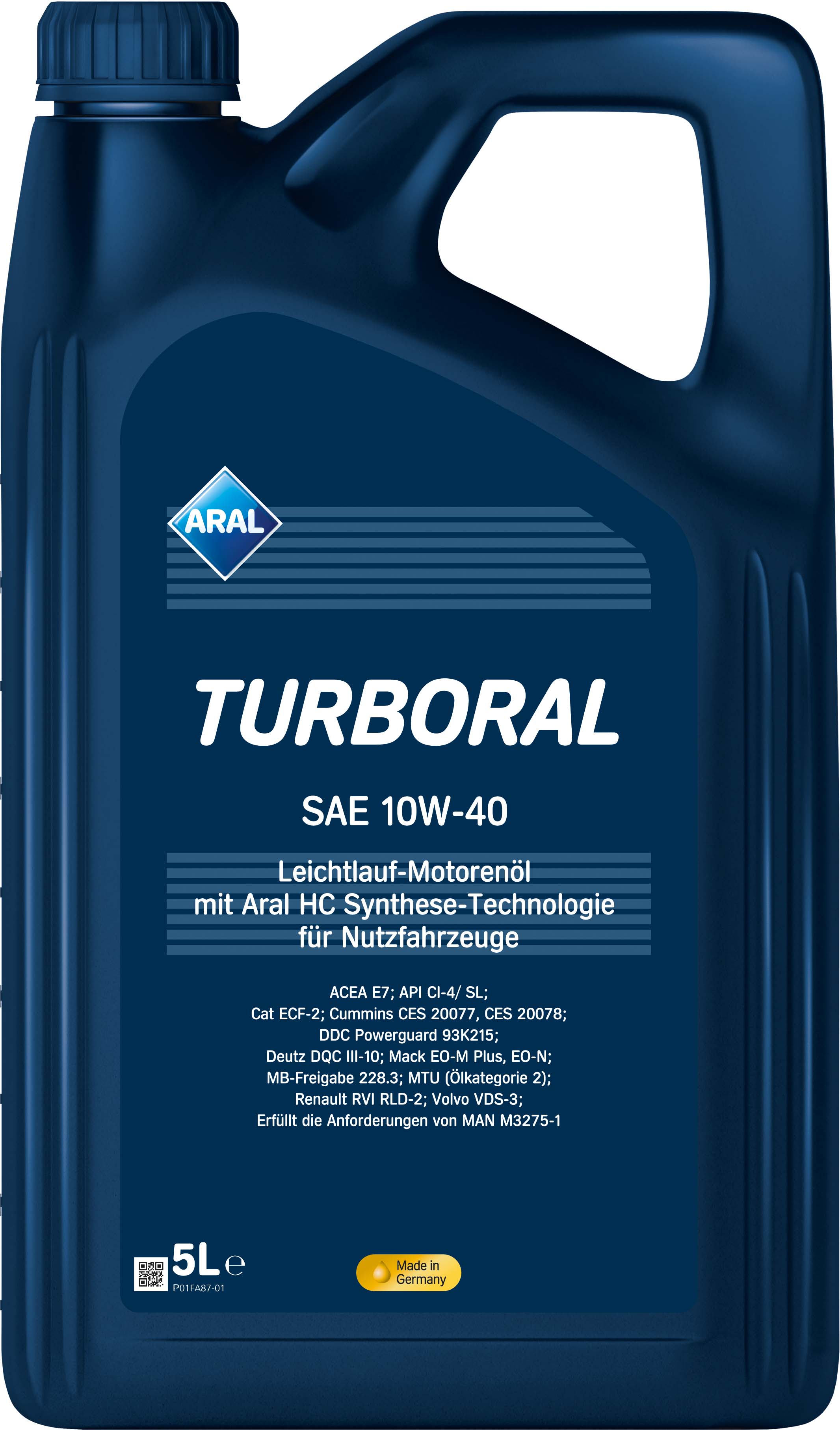 Олива моторна Turboral 10W-40 5л TURBORAL 10W-40 4X5L ARAL (10W40 TU 5L) Aral фото 2