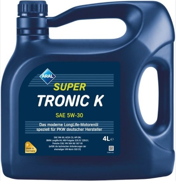 Олива моторна SuperTronic K 5W-30 4л SUPERTRONIC K 5W-30 4X4L ARAL (5W30 SU TR K 4L) Aral фото 2