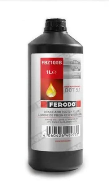 Рідина гальмівна DOT 5.1 1л DOT5.1 1L (6 X 1L) ТОЧКА КИПІННЯ 271°C FERODO (FBZ100B) Ferodo фото 2