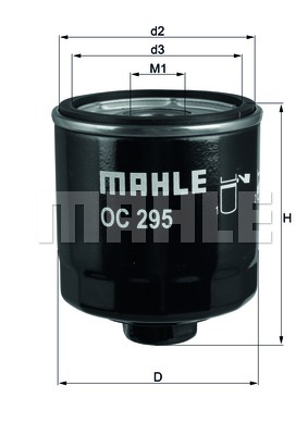 Фільтр масляний VW POLO IV ЛІФТБЕК (9A4, 9A2, 9N2, 9A6) 1.4 2002.09 - MAHLE (OC295) Mahle фото 2