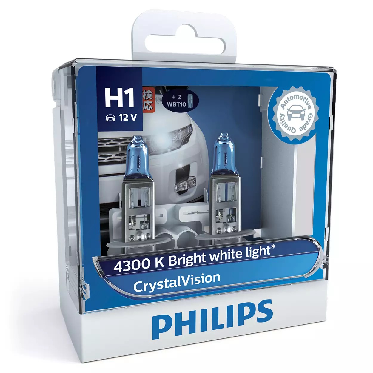 Автолампа галогенова 55W H1 12V 55W 4300K P14,5S / CRISTALVISION - З КОЛБОЮ БЛАКИТНОГО КОЛ PHILIPS (12258CVSM) Philips фото 2