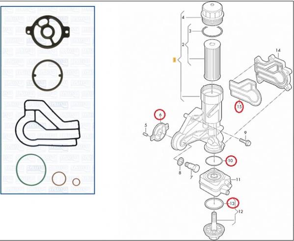 Комплект прокладок з різних матеріалів VW (SET) CRAFTER 2.5 BJJ/BJK/BJL/CEBA/CEBB/CECA/BJM/CECB МАСЛЯННО AJUSA (77006100) AJUSA фото 2