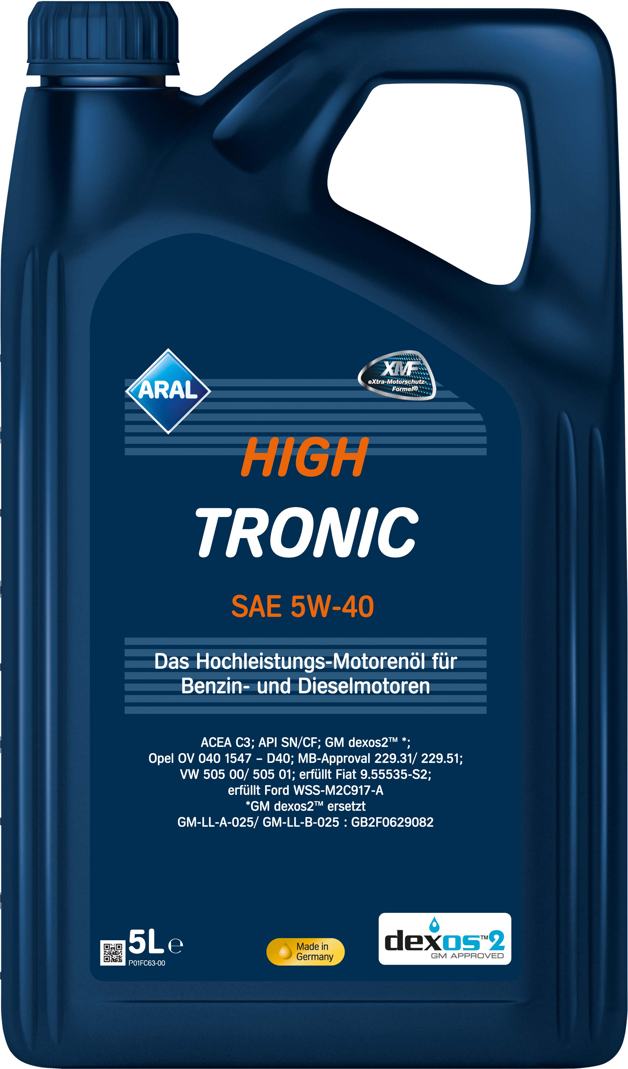 Олива моторна HighTronic 5W-40 5л HIGHTRONIC 5W-40 4X5L ARAL (5W40 HI TR 5L) Aral фото 2