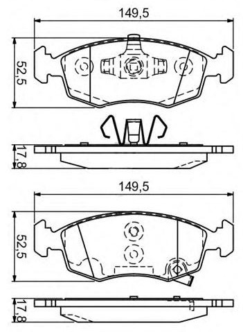 Колодки гальмівні дискові FIAT 500 (312_) 0.9 2007.07- BOSCH (0 986 494 537) Bosch фото 2
