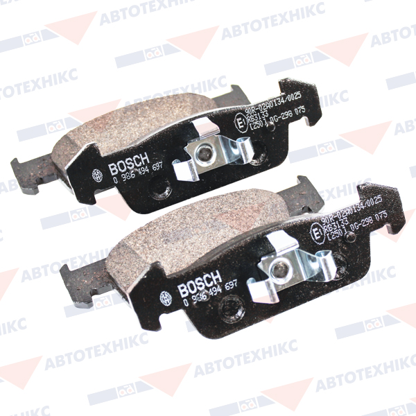 Колодки гальмівні дискові RENAULT SANDERO/STEPWAY II (B8_) 1.0 2013.11- BOSCH (0 986 494 697) Bosch фото 2