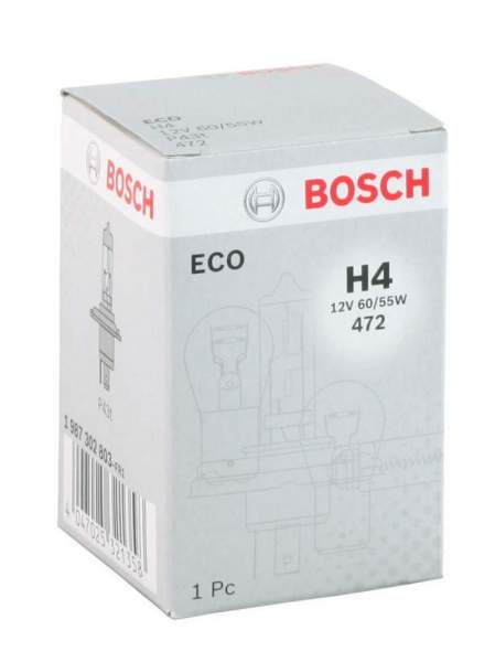 Автолампа H4 12V 60/55W P43t ECO Bosch фото 9