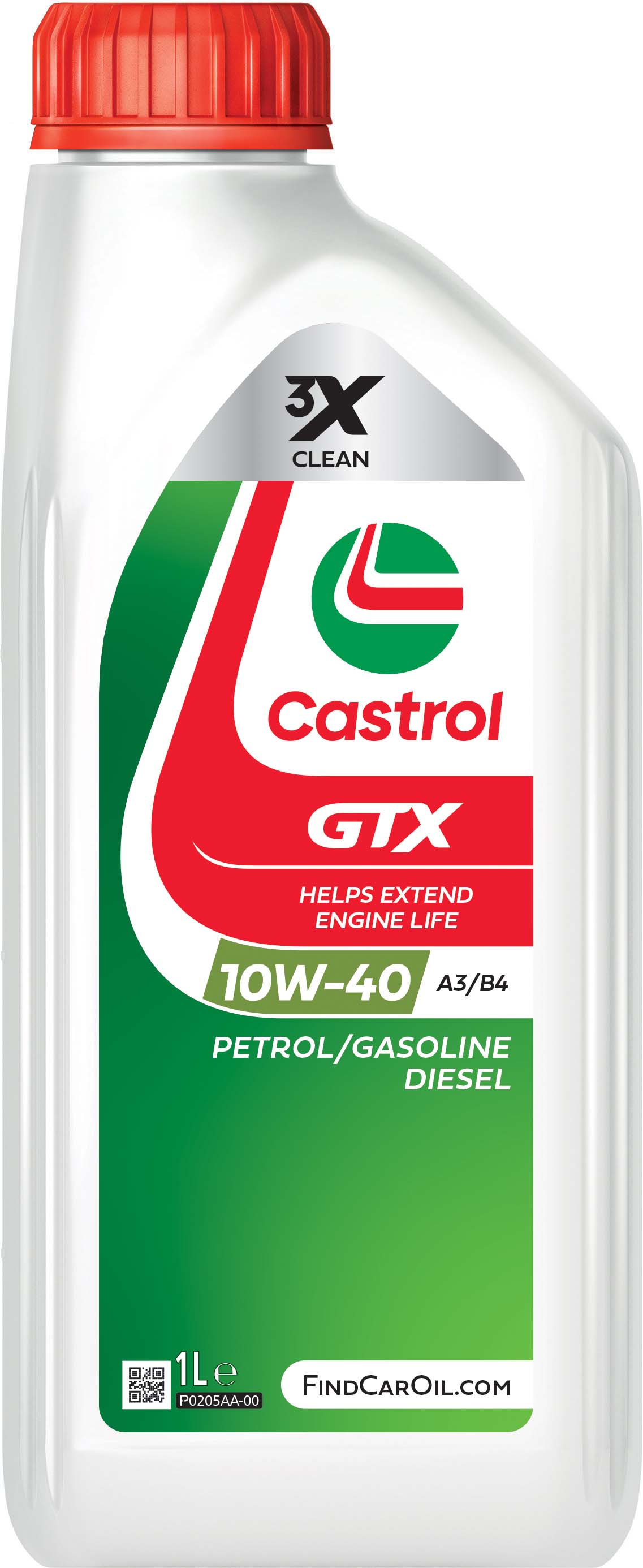 Олива моторна GTX 10W-40 1л GTX 10W40 A3/B4 12Х1L CASTROL (10W40 GTX A3B4 1L) Castrol фото 2