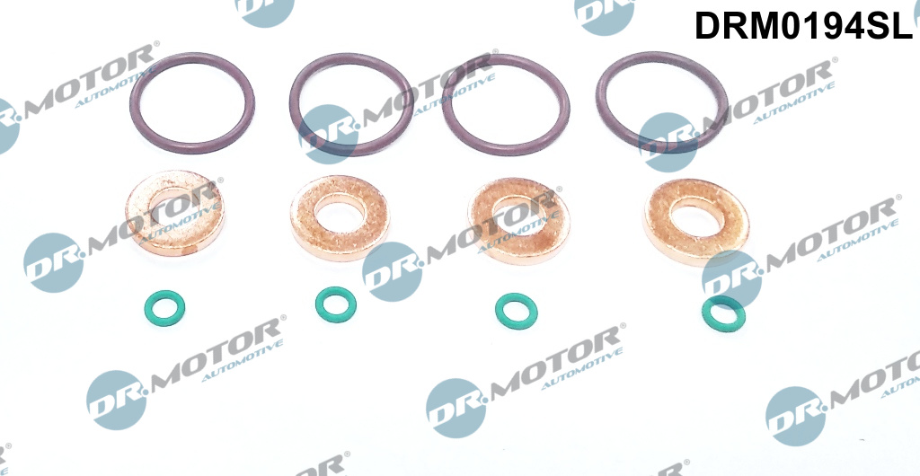Комплект прокладок з різних матеріалів HONDA WITH O-RING (4PSC) FOR INJECTOR - ACCORD VII 2.2I -CTDI, CI DR MOTOR (DRM0194SL) DR.motor фото 2
