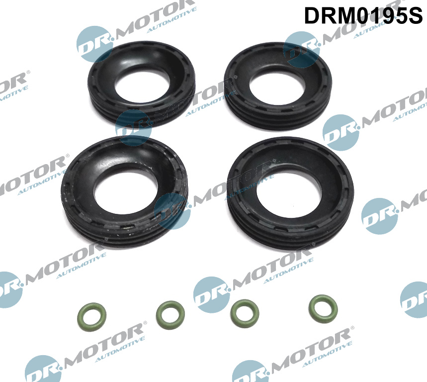 Комплект прокладок гумових FORD/PSA (SET) INJECTOR SEALING FORD FIESTA 1,6 TDCI 2001-->; FUS DR MOTOR (DRM0195S) DR.motor фото 2