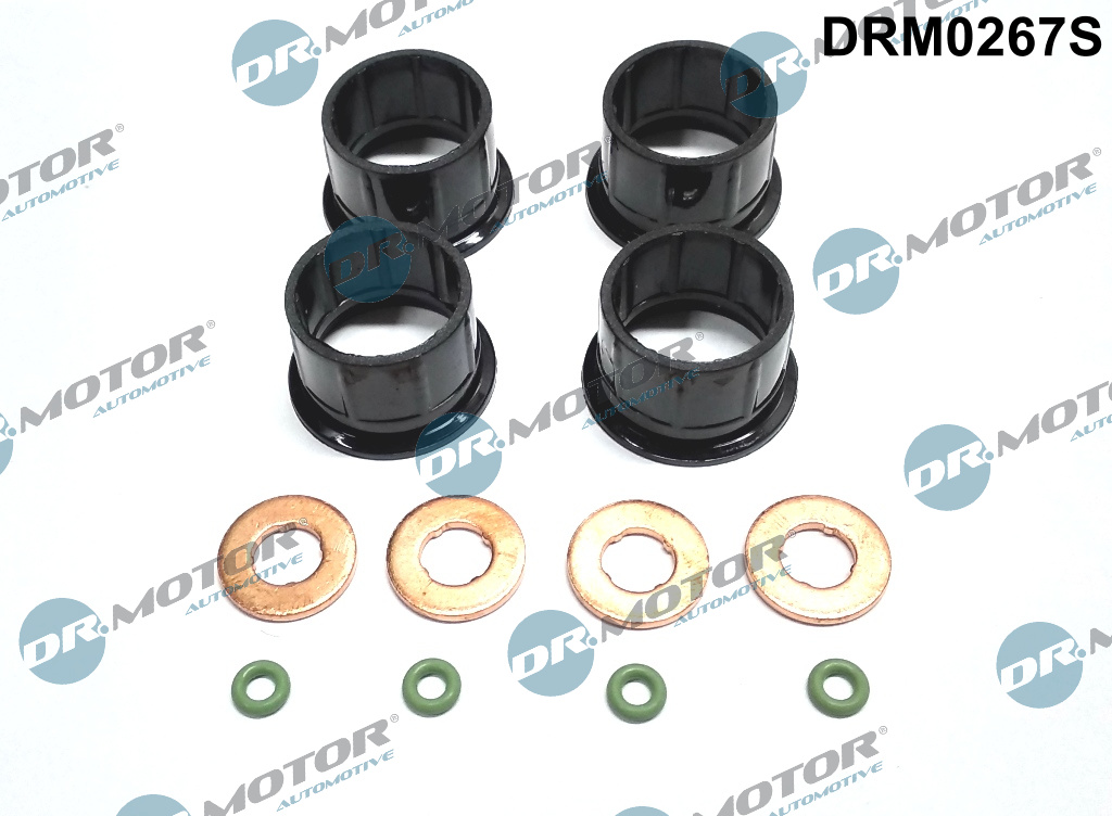 Комплект ущільнювачів з різних матеріалів FIAT INJECTOR MOUNTING SET WITH O-RINGS FOR RETURN PIPE SCUDO 200 DR MOTOR (DRM0267S) DR.motor фото 2