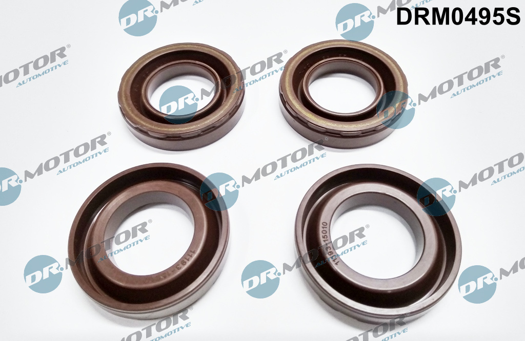 Сальник гумометалевий КЛАП. КР (SET) СВЕЧ. КОЛ. TOYOTA NISSAN 100 NX, ALMERA I, PRIMERA DR MOTOR (DRM0495S) DR.motor фото 2