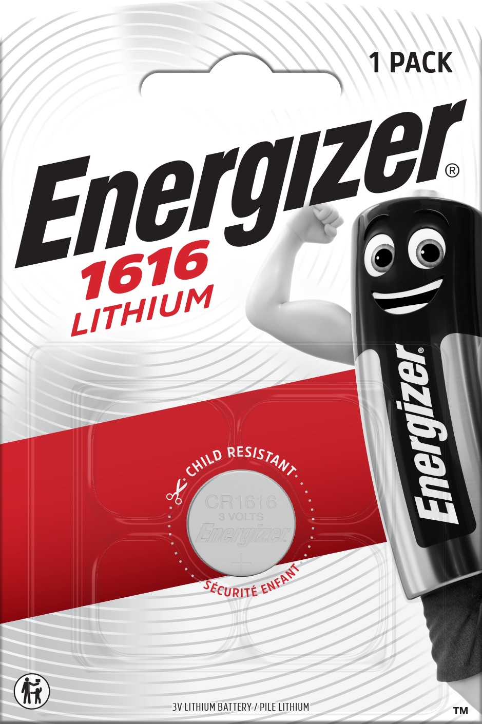 Батарейка CR1616 - 3.0V LITHIUM (16.0 X 1.6)/1 шт. блістер ENERGIZER Energizer фото 2