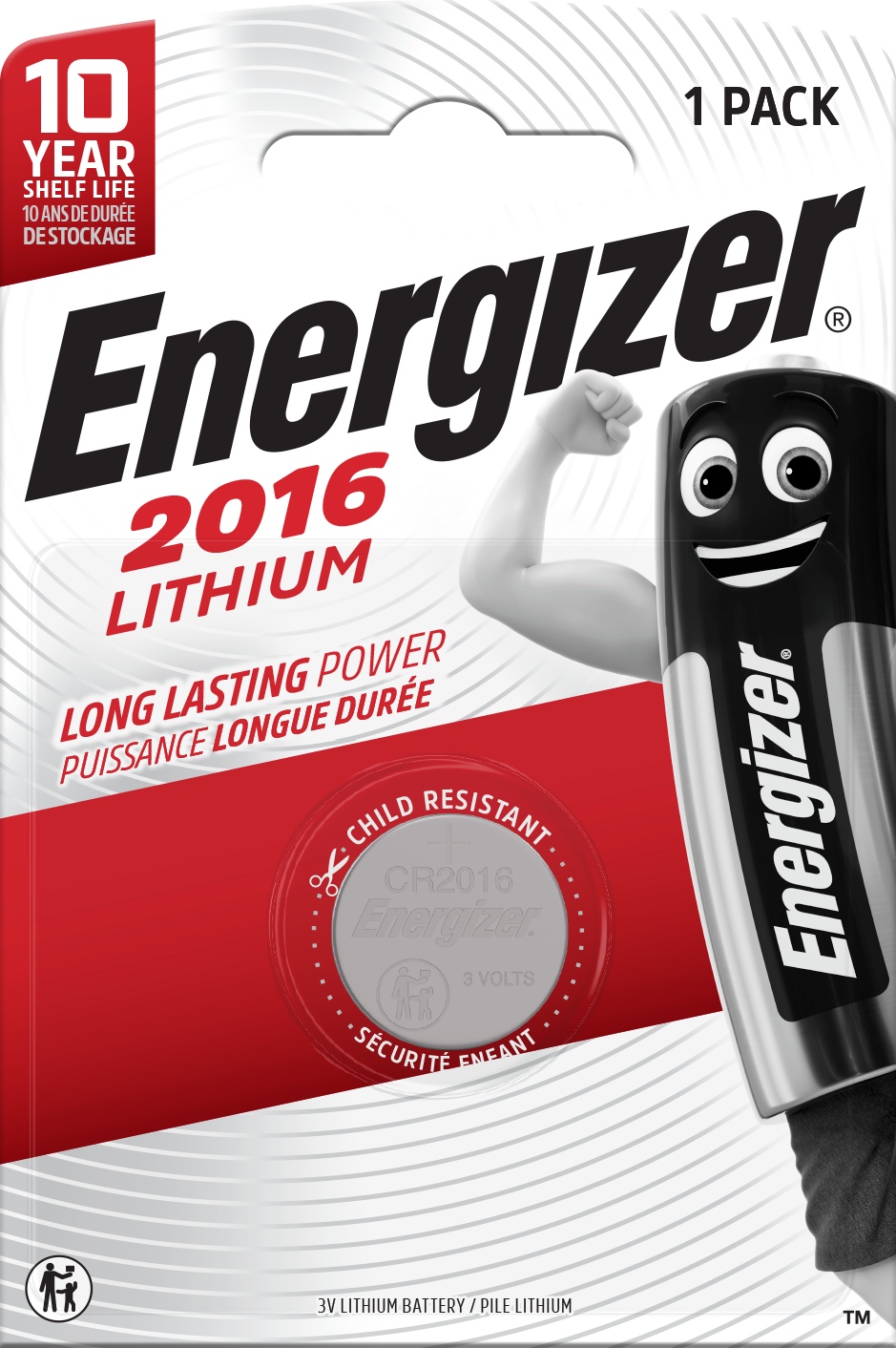 Батарейка CR2016 - 3.0V LITHIUM (20.0 X 1.6)/1 шт. блістер ENERGIZER Energizer фото 2