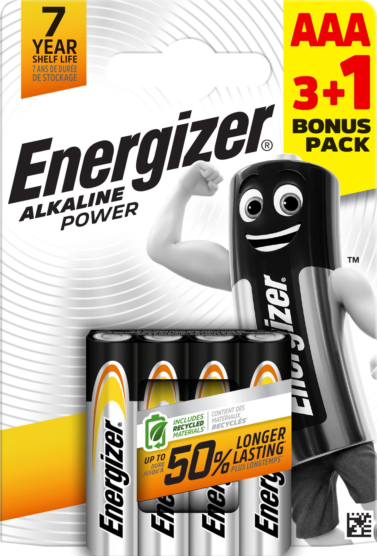 Батарейка LR03 AAA - ENERGIZER ALKALINE POWER 1.5V 3+1ШТ. / 4 шт. (LR03AP31) Energizer фото 2