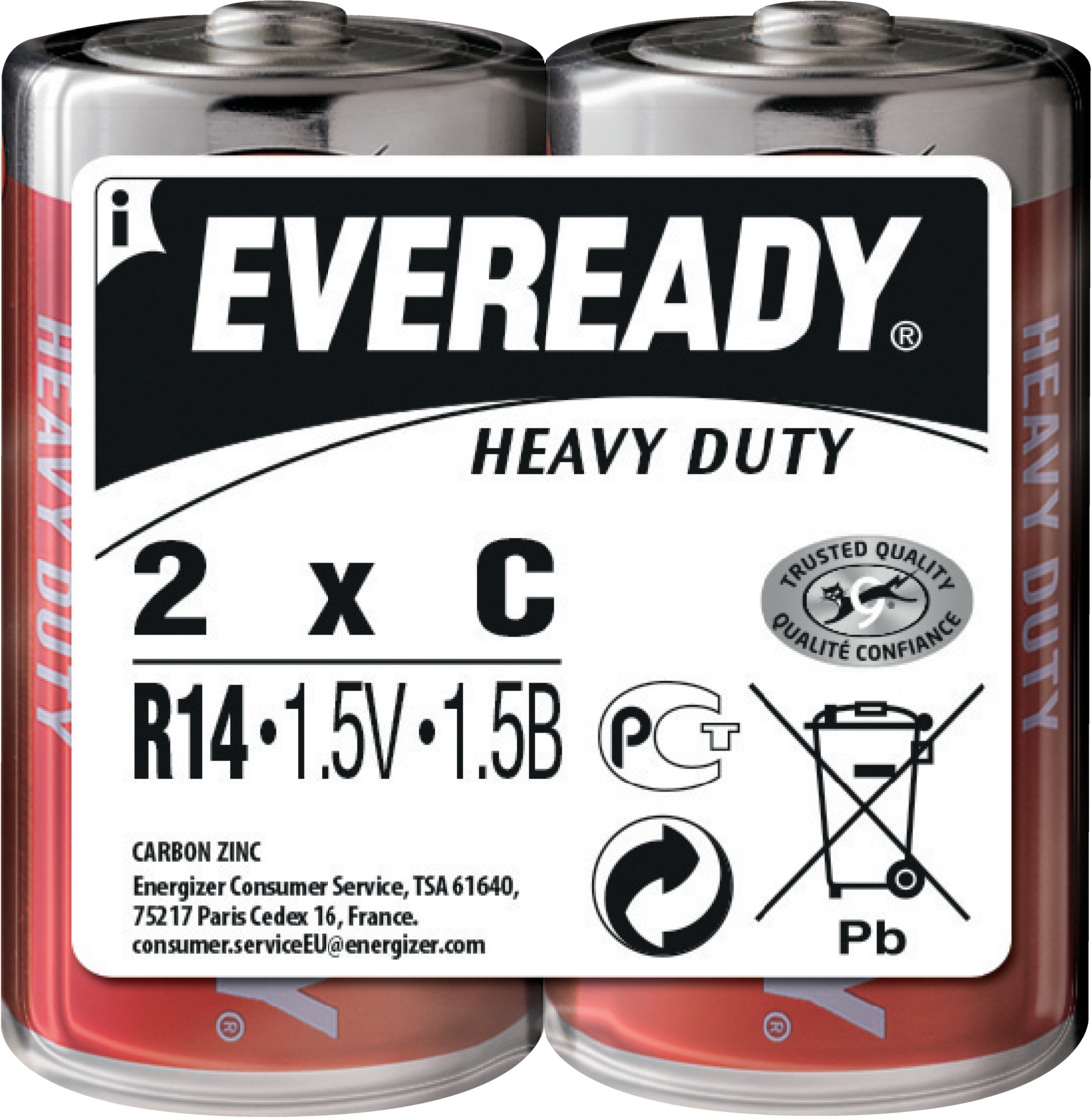 Батарейка LR14 C - EVEREADY HEAVY DUTY 1.5V / 2 шт. блістер / кра ENERGIZER (LR14EVHD) Energizer фото 2