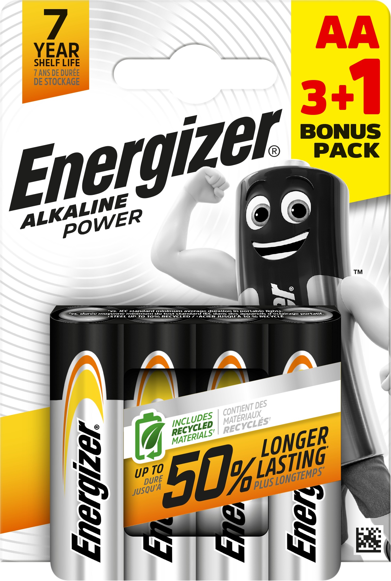 Батарейка LR6 AA - ENERGIZER ALKALINE POWER 1.5V 3+1 / 4 шт. бліс (LR6AP31) Energizer фото 2
