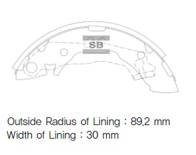Колодки гальмівні барабанні HYUNDAI ACCENT 1,3 1,5 94- HI-Q (SA047) HI-Q фото 2