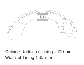 Колодки гальмівні барабанні KIA SEPHIA,SHUMA 1.5I,1.6I 16V 96.02-,01.05- HI-Q (SA053) HI-Q фото 2