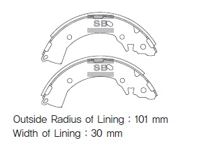 Колодки гальмівні барабанні HYUNDAI GEZT 1,1 1,3 1,4 1,5 00- +ABS HI-Q (SA133) HI-Q фото 2