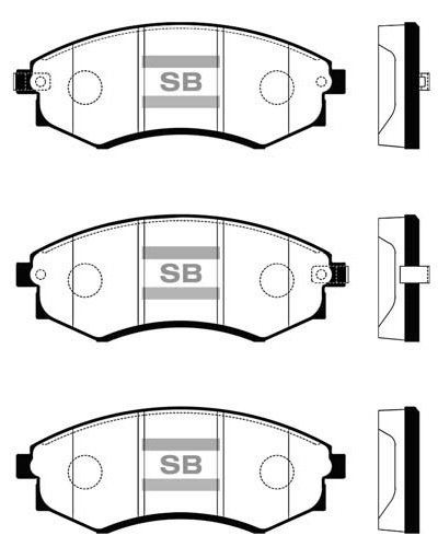 Колодки гальмівні дискові HYUNDAI MATRIX (FC) 1.6 2001.06-2010.08 HI-Q (SP1048) HI-Q фото 2