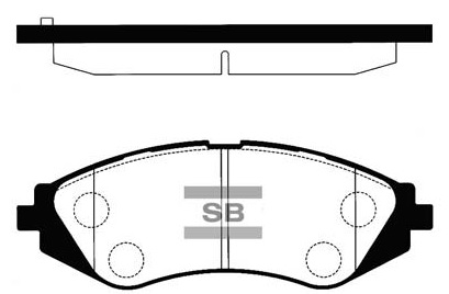 Колодки гальмівні дискові CHEVROLET LACETTI ЛІФТБЕК (J200) 1.6 2003.03-2013.03 HI-Q (SP1077) HI-Q фото 2