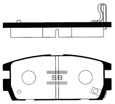 Колодки гальмівні дискові HYUNDAI TERRACAN (HP) 2.9 2001.02-2008.03 HI-Q (SP1098) HI-Q фото 2