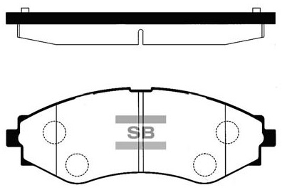 Колодки гальмівні дискові CHEVROLET AVEO / KALOS ЛІФТБЕК (T200) 1.5 2003.01-2008.12 HI-Q (SP1103) HI-Q фото 2