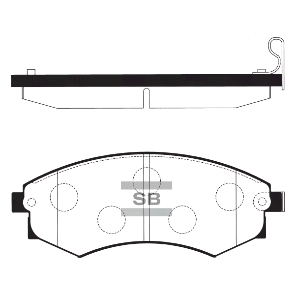 Колодки гальмівні дискові (комплект 4 шт) HYUNDAI MATRIX (FC) 1.6 2001.06-2010.08 HI-Q (SP1111) HI-Q фото 2