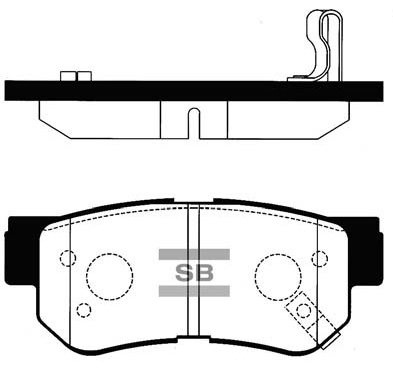 Колодки гальмівні дискові HYUNDAI GETZ (TB) 1.4 2001.06-2011.01 HI-Q (SP1117) HI-Q фото 2