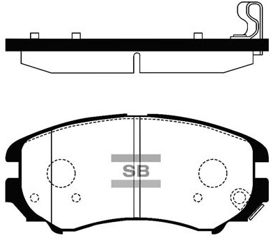 Колодки гальмівні дискові HYUNDAI TUCSON (JM) 2.0 2004.06- HI-Q (SP1155) HI-Q фото 2