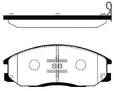 Колодки гальмівні дискові SSANGYONG ACTYON I 2.0 2005.11- HI-Q (SP1157) HI-Q фото 2
