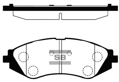 Колодки гальмівні дискові CHEVROLET LACETTI ЛІФТБЕК (J200) 1.6 2003.03-2013.03 HI-Q (SP1159) HI-Q фото 2