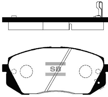 Колодки гальмівні дискові KIA SPORTAGE III (SL) 1.7 2009.09- HI-Q (SP1196) HI-Q фото 2