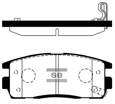 Колодки гальмівні дискові CHEVROLET CAPTIVA (C100, C140) 2.4 2006.06- HI-Q (SP1205) HI-Q фото 2