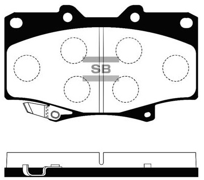 Колодки гальмівні дискові TOYOTA LAND CRUISER 80 (_J8_) 4.2 1990.01-2001.02 HI-Q (SP1217) HI-Q фото 2