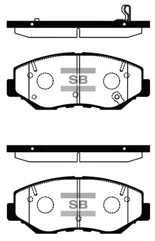 Колодки гальмівні дискові HONDA CR-V II (RD_) 2.0 2001.09-2007.07 HI-Q (SP1237) HI-Q фото 2