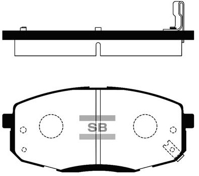 Колодки гальмівні дискові HYUNDAI ELANTRA IV ЛІФТБЕК (HD) 1.6 2005.11- HI-Q (SP1240) HI-Q фото 2
