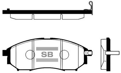 Колодки гальмівні дискові NISSAN QASHQAI / QASHQAI +2 I (J10, NJ10, JJ10E) 2.0 2006.11-2014 HI-Q (SP1249) HI-Q фото 2