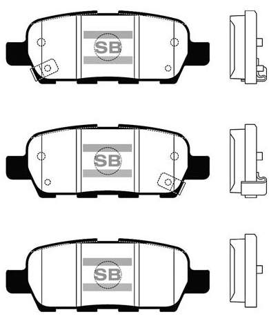 Колодки гальмівні дискові NISSAN LEAF (ZE0) 2010.11- HI-Q (SP1250) HI-Q фото 2
