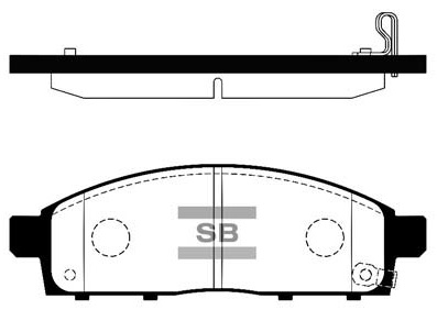 Колодки гальмівні дискові MITSUBISHI L200 / TRITON (KJ_, KK_, KL_) 2.4 2014.02- HI-Q (SP1361) HI-Q фото 2