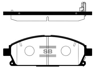 Колодки гальмівні дискові NISSAN X-TRAIL I (T30) 2.0 2001.01-2013.12 HI-Q (SP1365) HI-Q фото 2