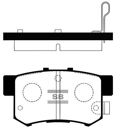 Колодки гальмівні дискові HONDA CIVIC VIII ЛІФТБЕК (FD, FA) 1.8 2005.09-2013.05 HI-Q (SP1368) HI-Q фото 2
