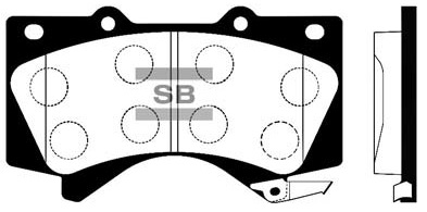 Колодки гальмівні дискові TOYOTA LAND CRUISER PRADO (_J15_) 2.8 2009.07- HI-Q (SP1381) HI-Q фото 2