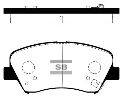 Колодки гальмівні дискові HYUNDAI ELANTRA V ЛІФТБЕК (MD, UD) 1.6 2010.09- HI-Q (SP1400) HI-Q фото 2