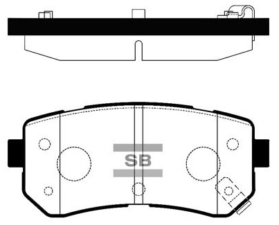 Колодки гальмівні дискові HYUNDAI I20 I (PB, PBT) 1.4 2008.08- HI-Q (SP1406) HI-Q фото 2