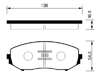 Колодки гальмівні дискові SUZUKI GRAND VITARA II (JT, TE, TD) 2.0 2005.04- HI-Q (SP1416) HI-Q фото 2