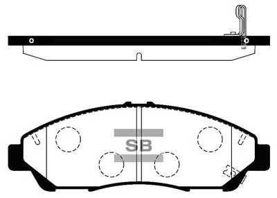Колодки гальмівні дискові ACURA MDX (YD2) 3.7 AWD 2006.10-2013.04 HI-Q (SP1452) HI-Q фото 2