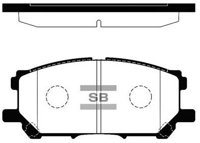 Колодки гальмівні дискові LEXUS RX (_U3_) 3.5 2003.02-2008.12 HI-Q (SP1456) HI-Q фото 2