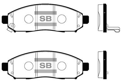 Колодки гальмівні дискові NISSAN PATHFINDER III (R51) 2.5 2005.01- HI-Q (SP1460) HI-Q фото 2