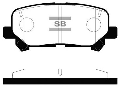 Колодки гальмівні дискові ACURA MDX (YD2) 3.7 AWD 2006.10-2013.04 HI-Q (SP1461A) HI-Q фото 2